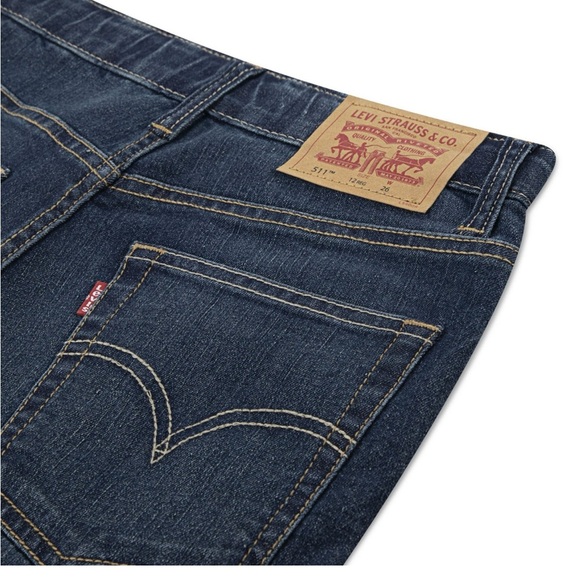 NIP! Levi's Kids Blue Denim Shorts - Picture 6 of 10